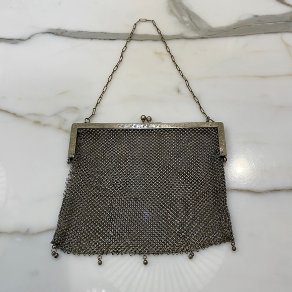 Antique Mesh Silver Bag—Beautiful!! Boho—Vintage—Needs Small Repair - Picture 1 of 6